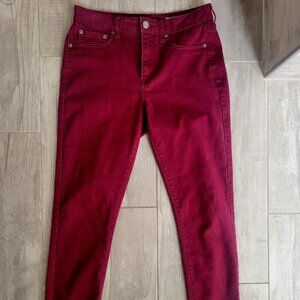Aeropostale High‎ Waisted Jegging size 6 Burgundy
